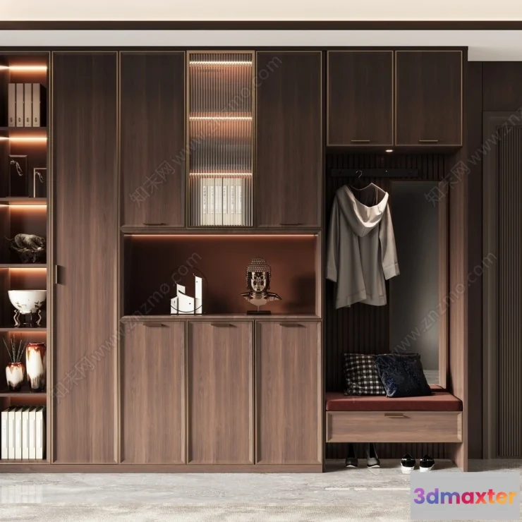 1358571 - Shoe Cabinet and Racks - 3D Models for Interior - 139 3D Max