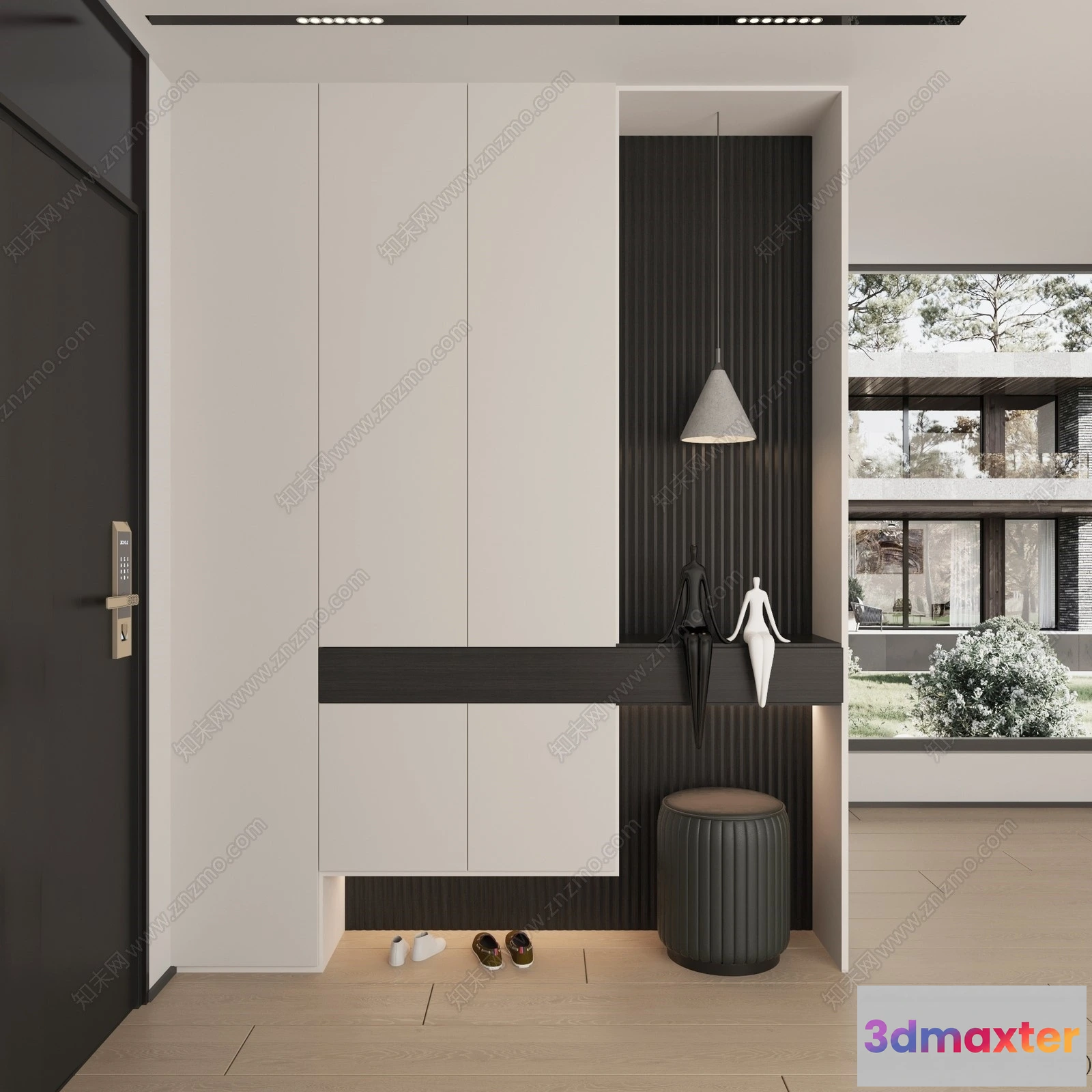 1358702 - Shoe Cabinet and Racks - 3D Models for Interior - 141 3D Max