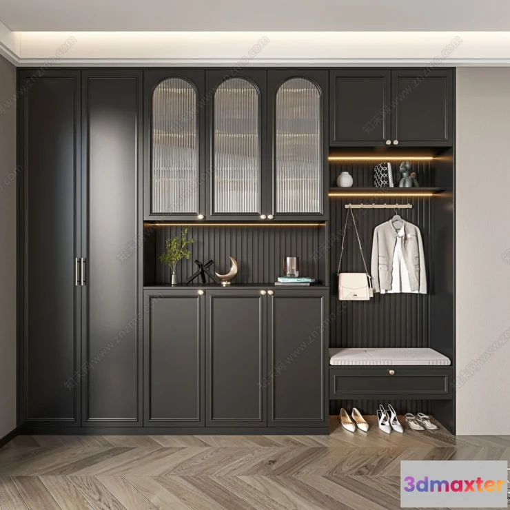 1359060 - Shoe Cabinet and Racks - 3D Models for Interior - 146 3D Max