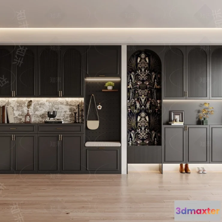 1359103 - Shoe Cabinet and Racks - 3D Models for Interior - 147 3D Max