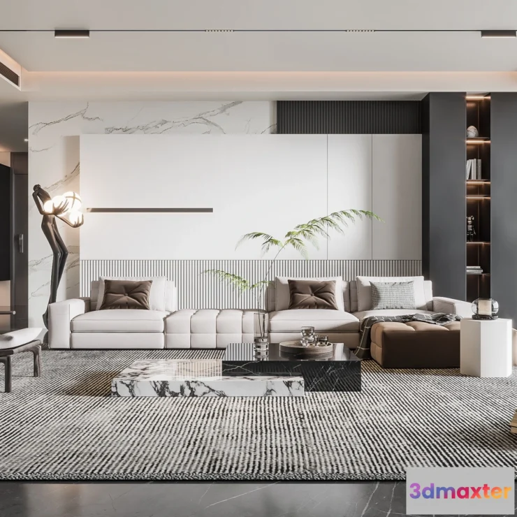1360344 - Living Room - Modern Style 3D Scenes - Interior Design - 121 3D Max
