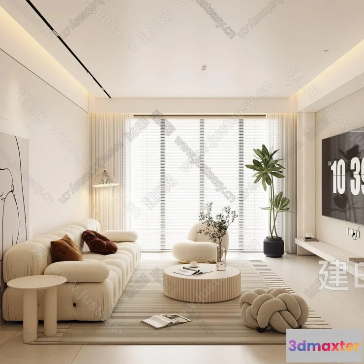 1363489 - Living Room - 3D Models - 3D Interior Scenes - Modern Style - 005 3D Max