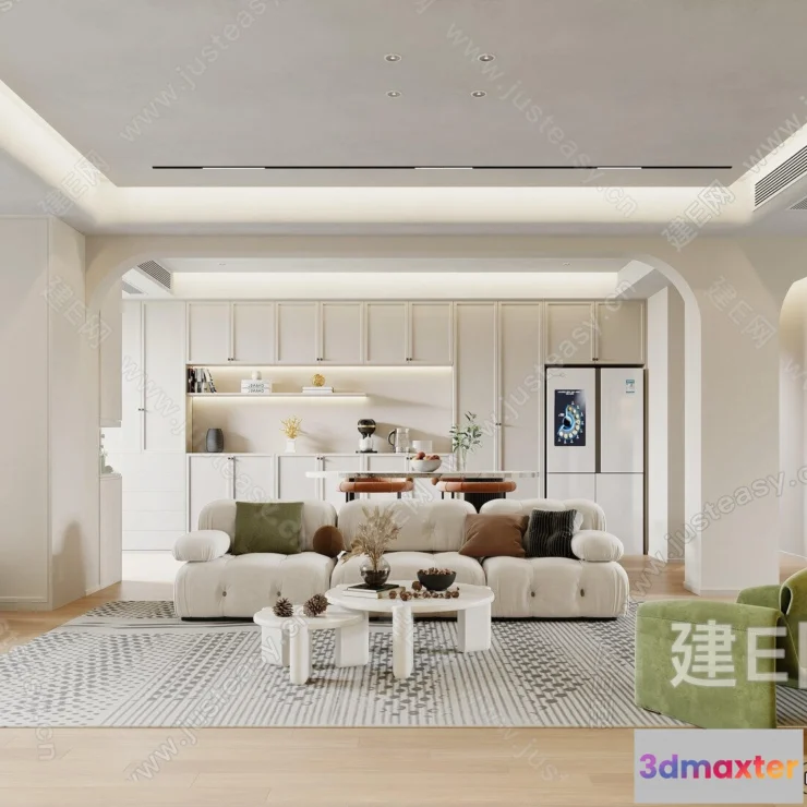 1363695 - Living Room - 3D Models - 3D Interior Scenes - Modern Style - 008 3D Max