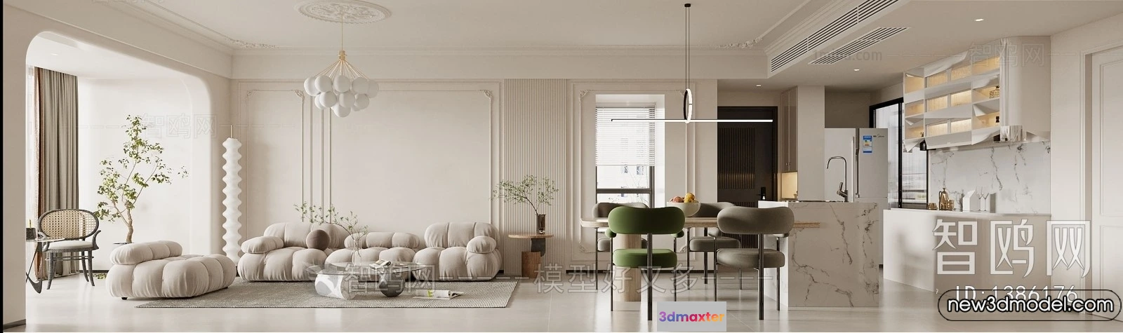 1363976 - Living Room - 3D Models - 3D Interior Scenes - Modern Style - 012 3D Max