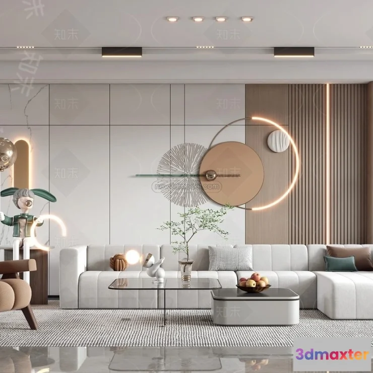 1364785 - Living Room - 3D Interior Scene - Italian Style - 059 3D Max
