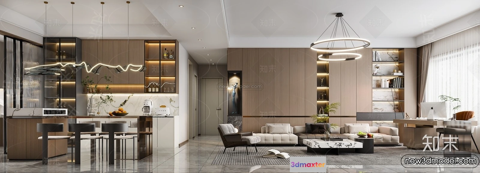 1365264 - Living Room - 3D Interior Scene - Italian Style - 066 3D Max