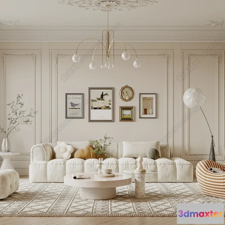 1365310 - Living Room - 3D Models - 3D Interior Scenes - Modern Style - 032 3D Max