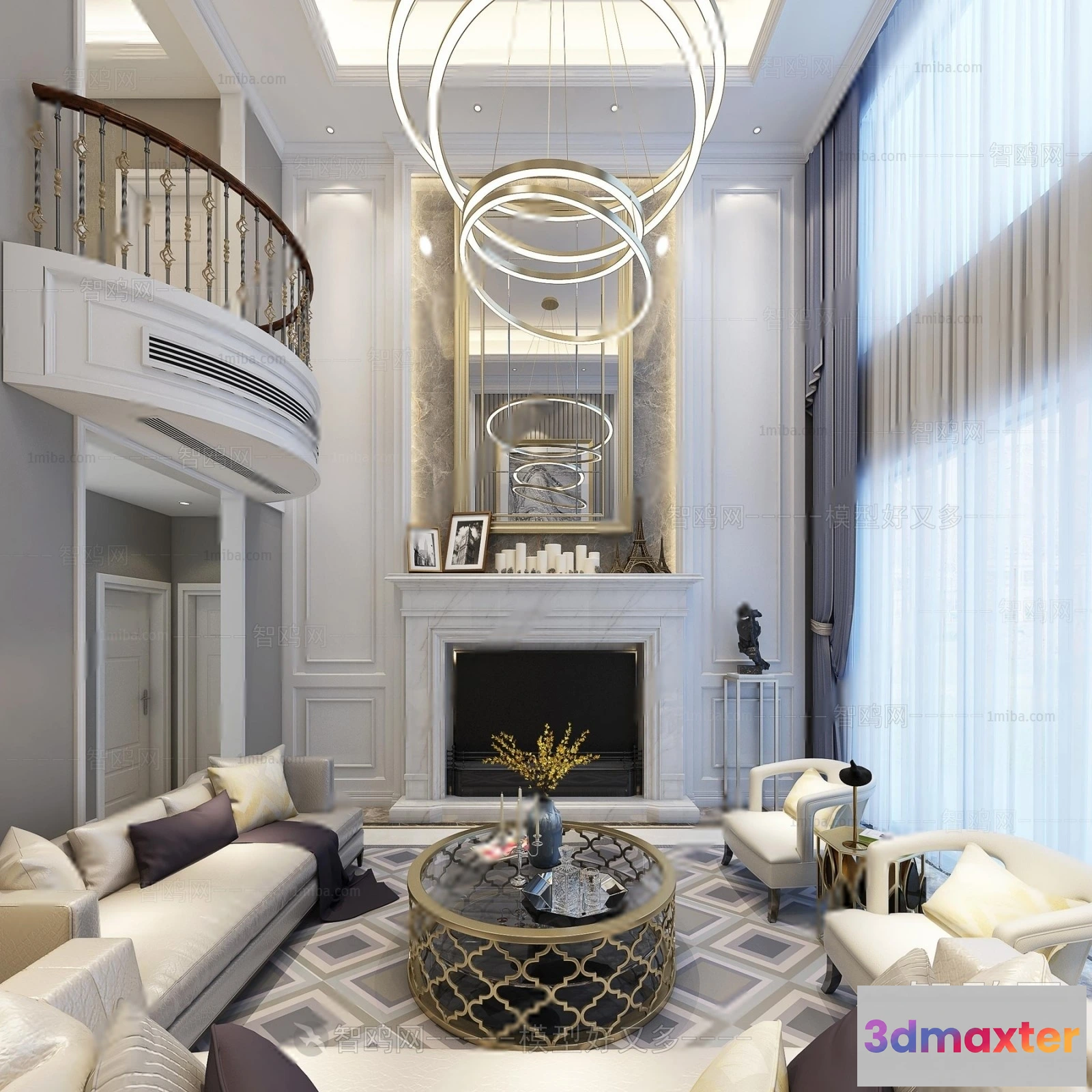 1365616 - Living Room - Villas 3D Interior Scene - 3D Models - 060 3D Max