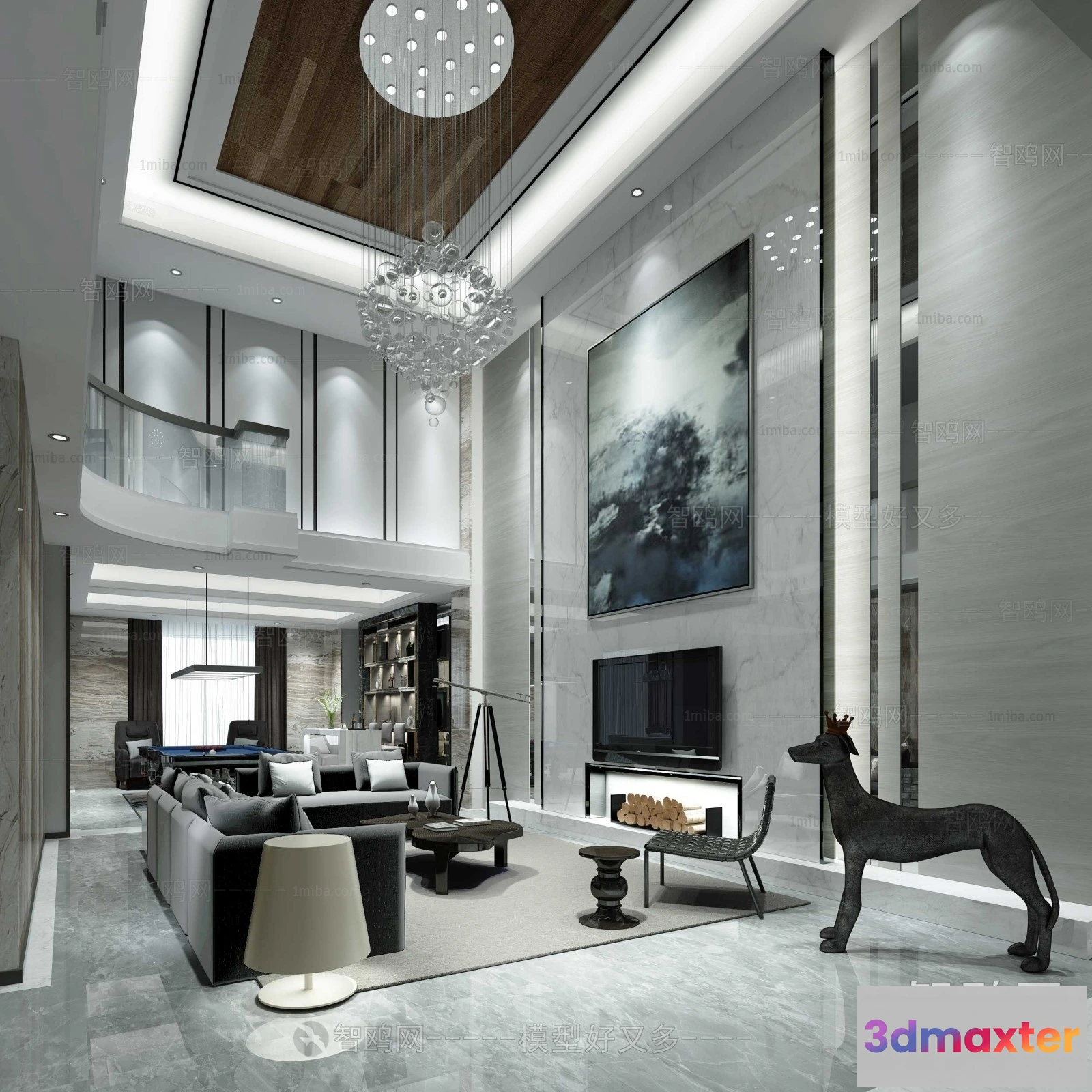 1365888 - Living Room - Villas 3D Interior Scene - 3D Models - 064 3D Max