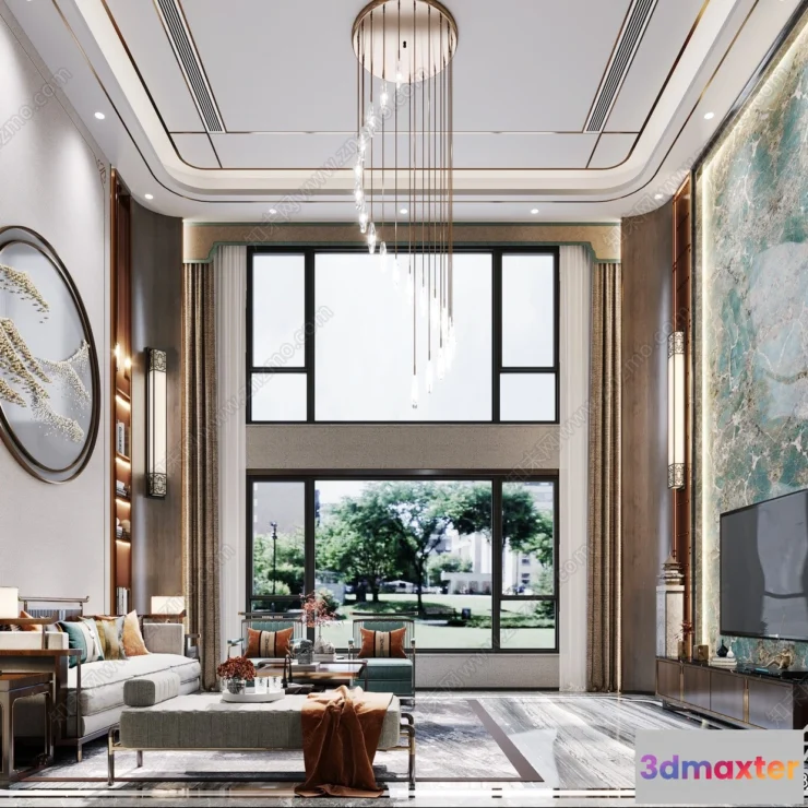 1366112 - Living Room - 3D Models - 3D Interior Scenes - Modern Style - 044 3D Max