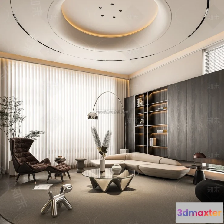 1366570 - Living Room - 3D Interior Scene - Italian Style - 086 3D Max