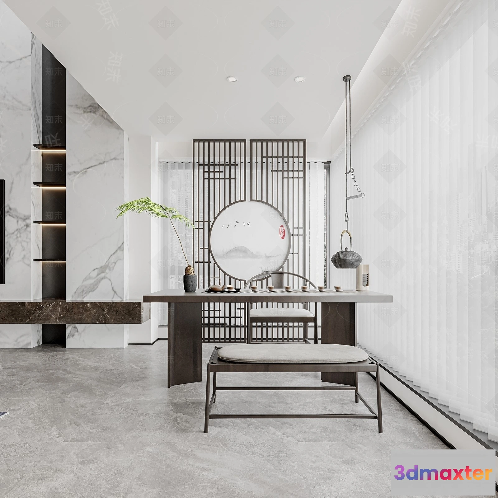 1366577 - Living Room - 3D Models - 3D Interior Scenes - Modern Style - 051 3D Max