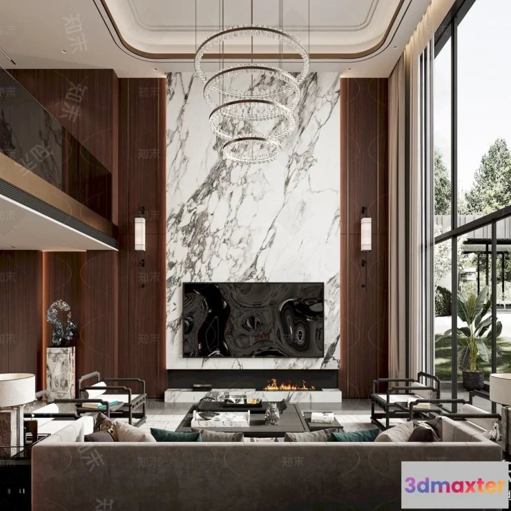 1367126 - Living Room - 3D Models - 3D Interior Scenes - Modern Style - 059 3D Max