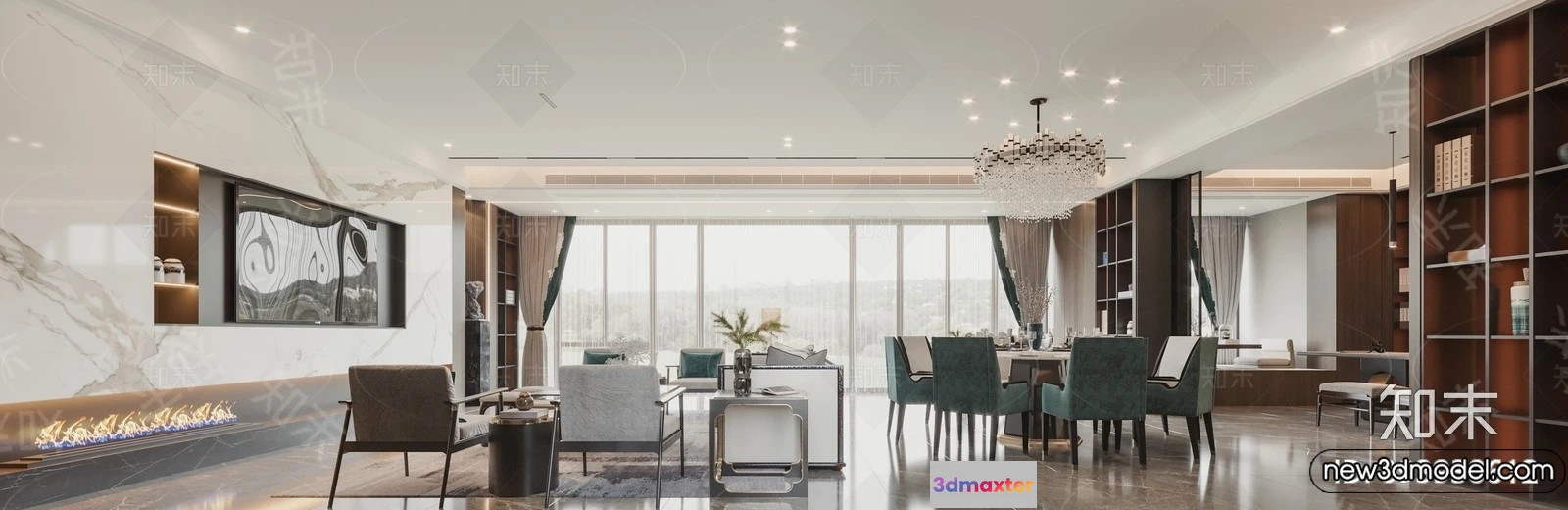 1367782 - Living Room - 3D Models - 3D Interior Scenes - Modern Style - 069 3D Max