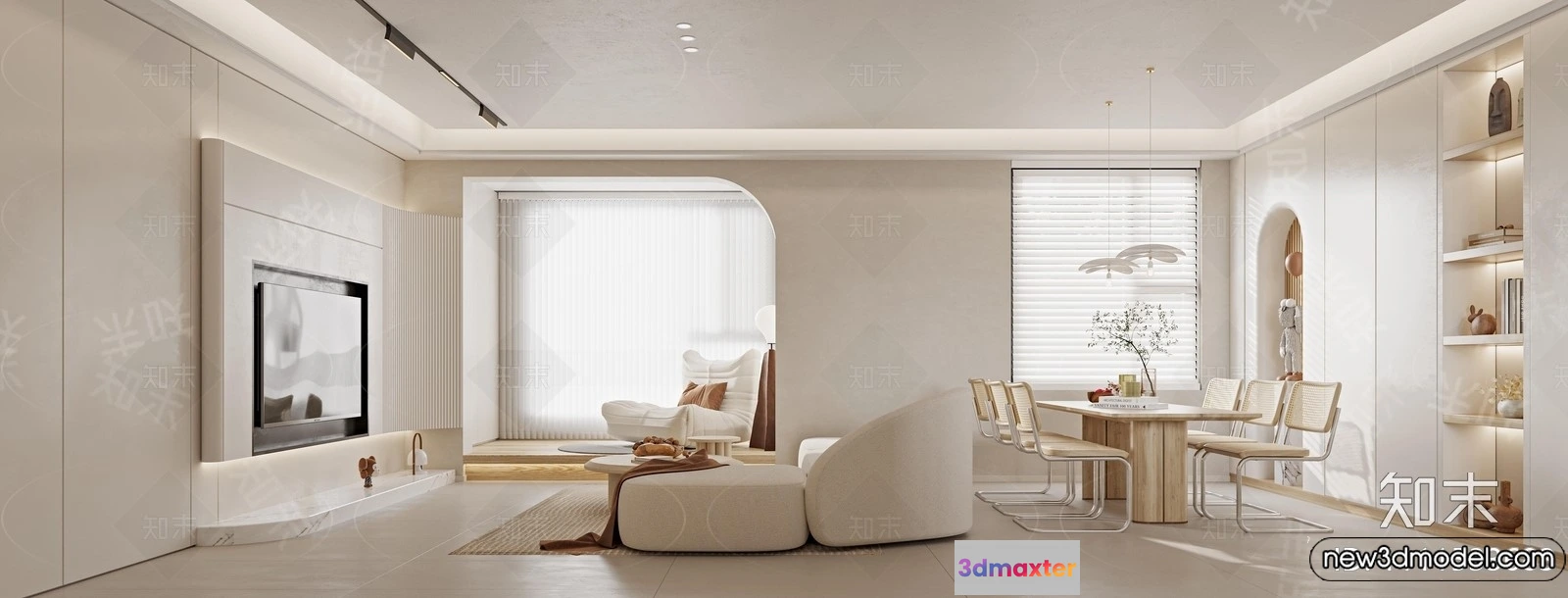 1368418 - Living Room - 3D Models - 3D Interior Scenes - Modern Style - 078 3D Max