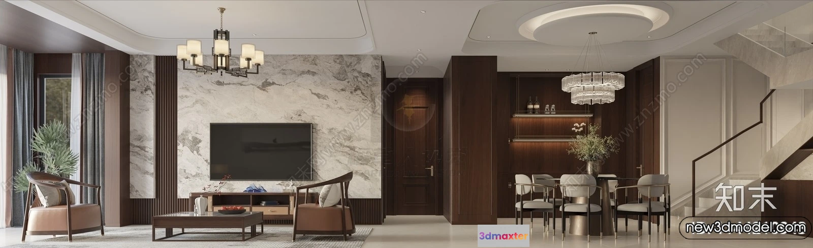 1368624 - Living Room - 3D Models - 3D Interior Scenes - Modern Style - 081 3D Max