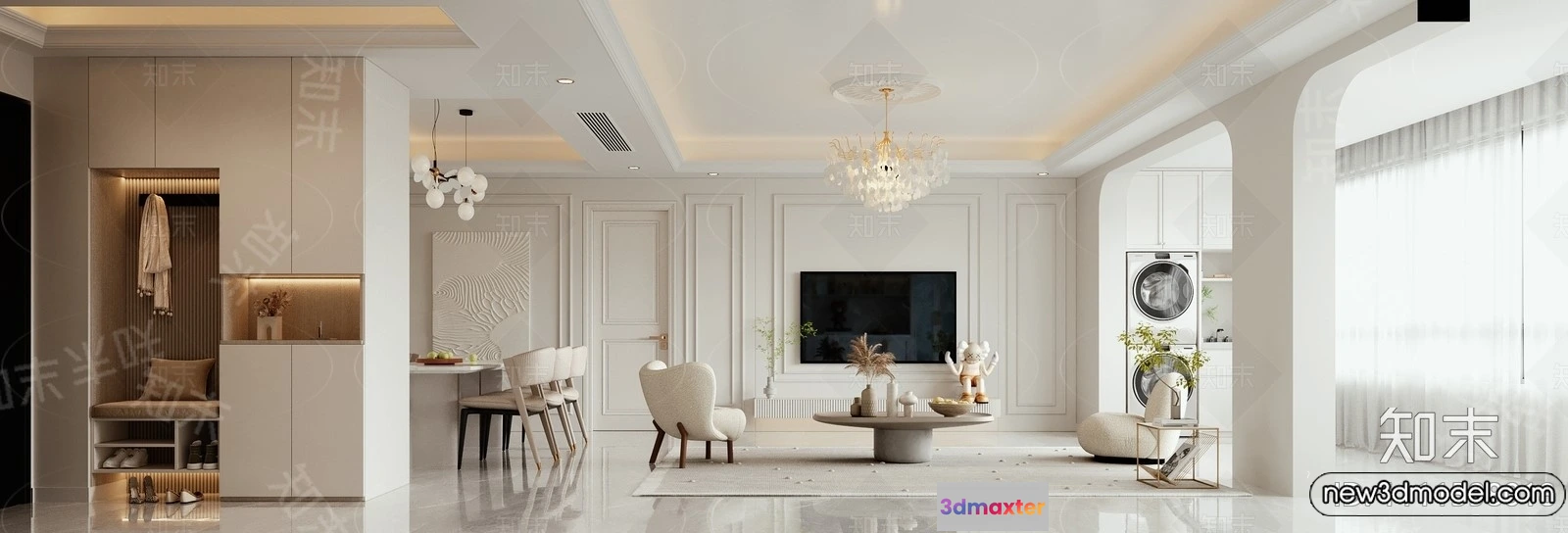 1371462 - Living Room - 3D Models - 3D Interior Scenes - Modern Style - 123 3D Max