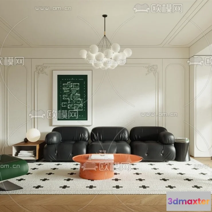 1371941 - Living Room - 3D Models - 3D Interior Scenes - Modern Style - 130 3D Max