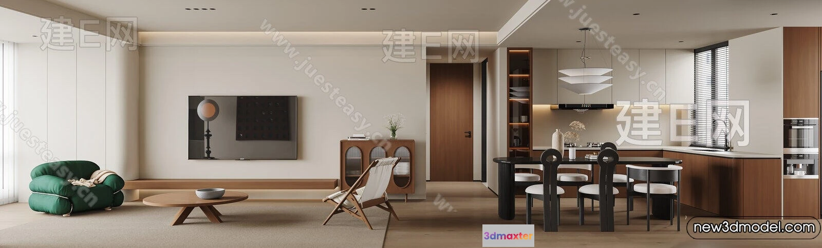 1374685 - Living Room - 3D Models - 3D Interior Scenes - Modern Style - 172 3D Max