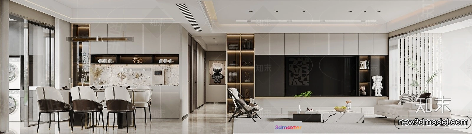 1375412 - Living Room - 3D Models - 3D Interior Scenes - Modern Style - 182 3D Max