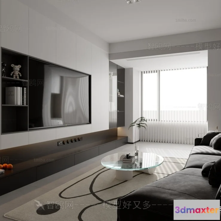 1375821 - Living Room - Minimalist Style - 3D Interior Scene - 114 3D Max