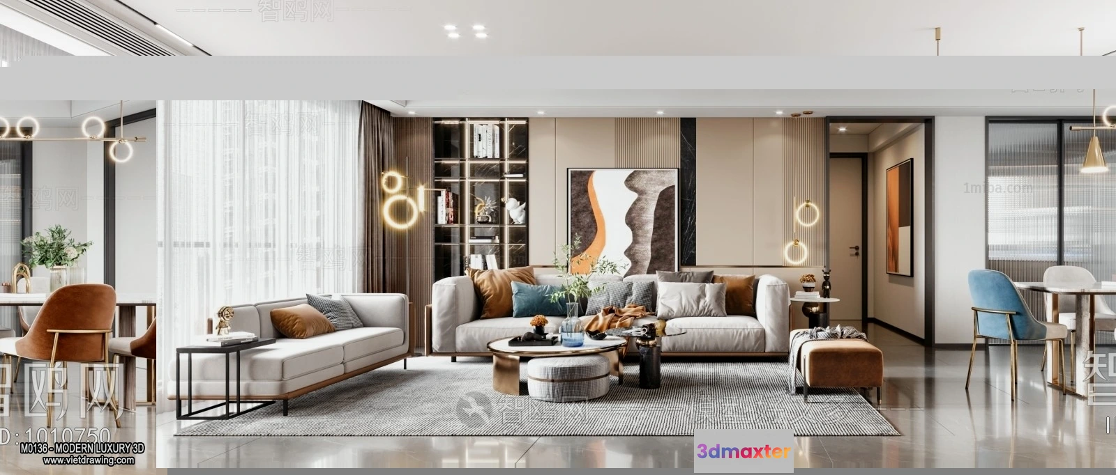 1376100 - Living Room - 3D Interior Scene - Luxury Style - 059 3D Max