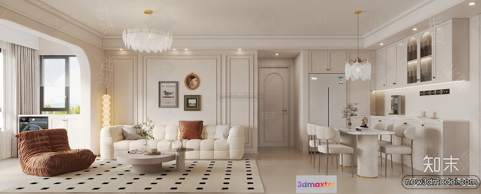1376818 - Living Room - 3D Interior Scene - French Style - 063 3D Max