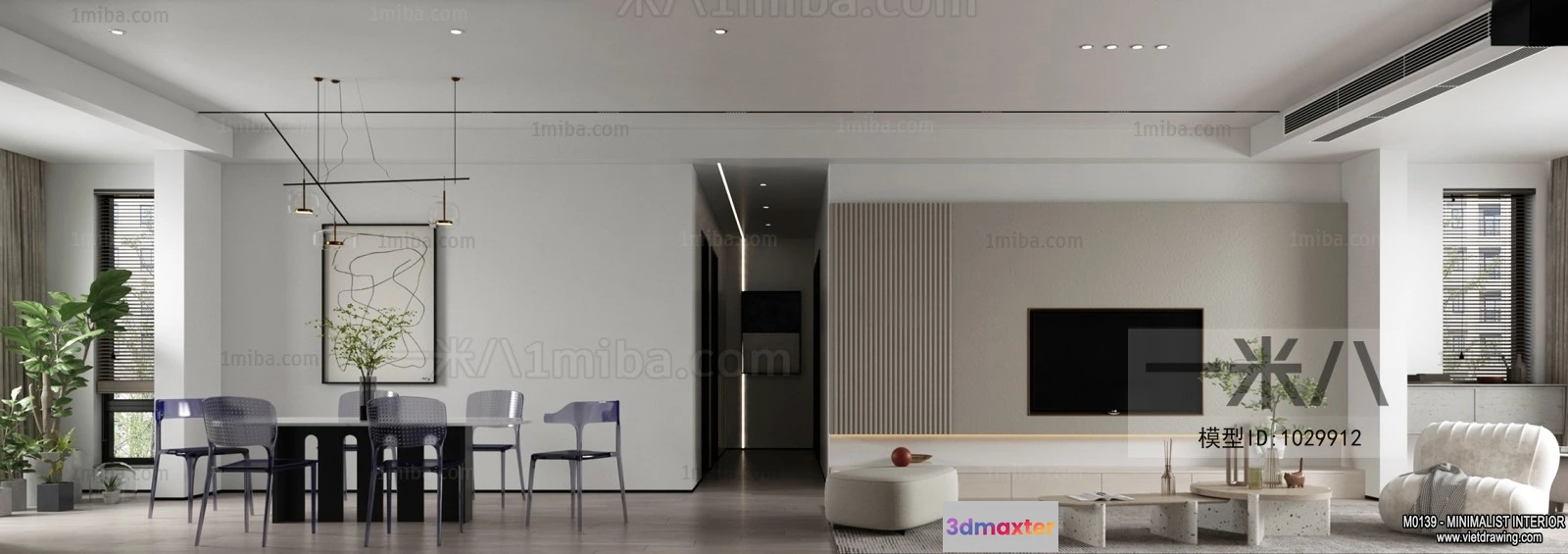 1376963 - Living Room - Minimalist Style - 3D Interior Scene - 131 3D Max