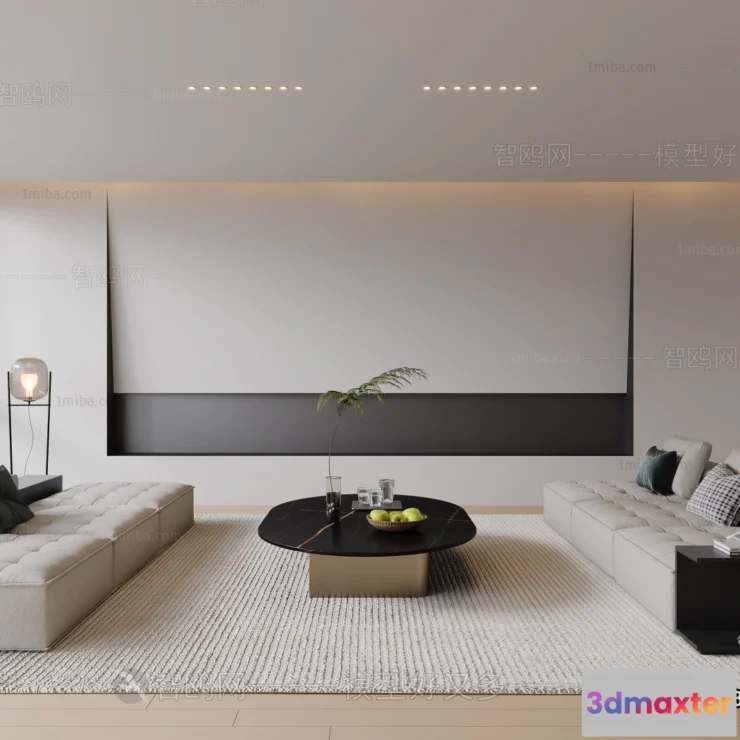 1377377 - Living Room - Minimalist Style - 3D Interior Scene - 137 3D Max