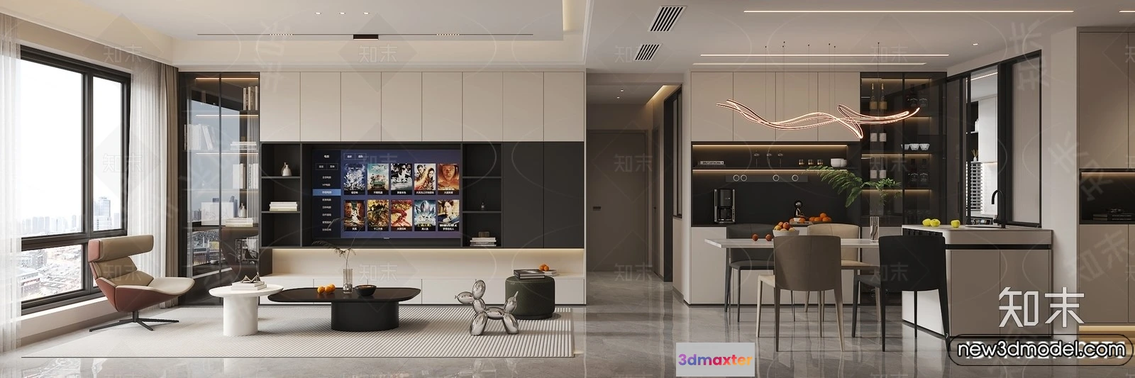 1379935 - Living Room - 3D Models - 3D Interior Scenes - Modern Style - 251 3D Max