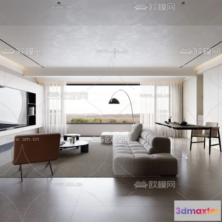 1379992 - Living Room - 3D Models - 3D Interior Scenes - Modern Style - 252 3D Max