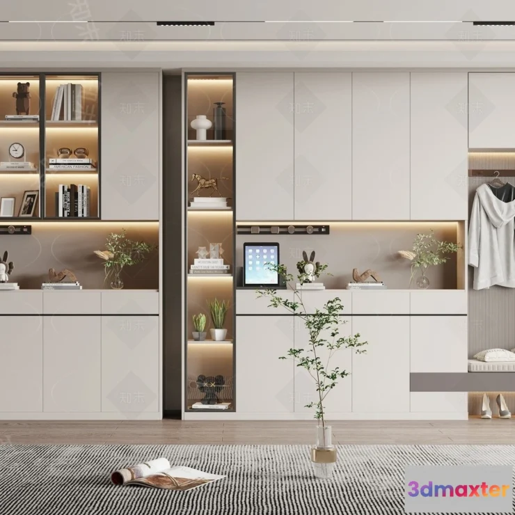 1383137 - Shoe Cabinet and Racks - 3D Models for Interior - 001 3D Max