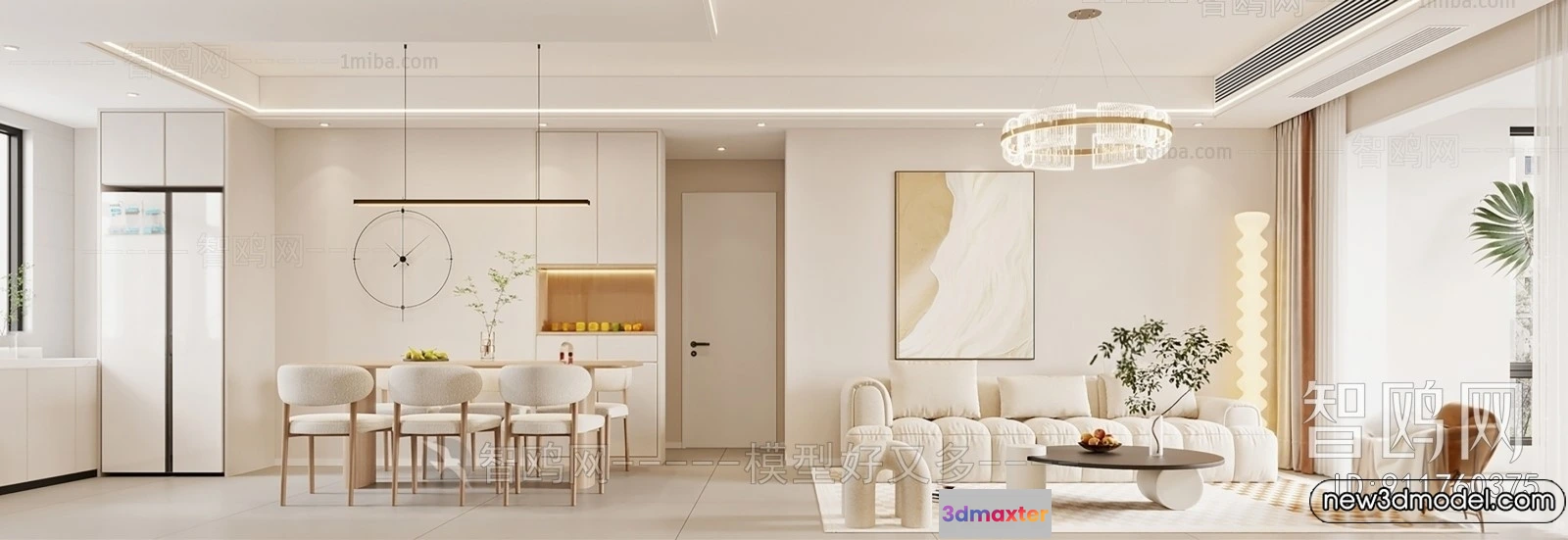 1383585 - Living Room - 3D Models - 3D Interior Scenes - Modern Style - 306 3D Max