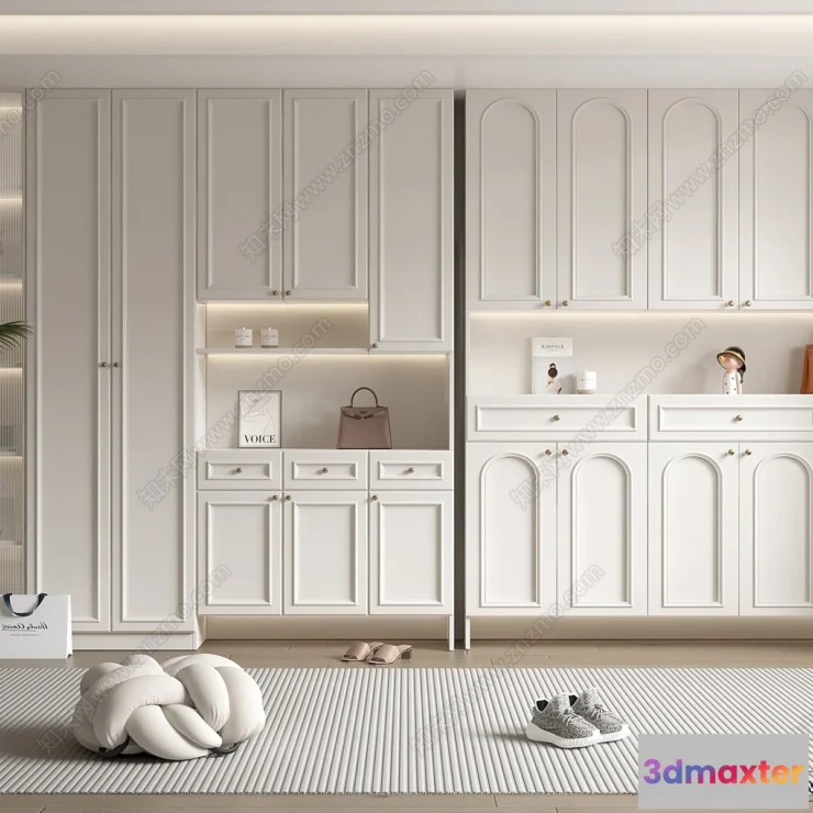 1383716 - Shoe Cabinet and Racks - 3D Models for Interior - 009 3D Max