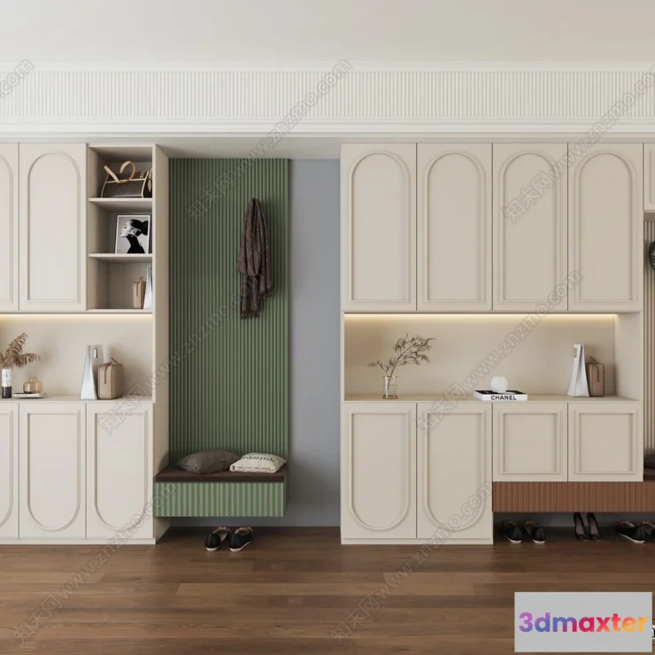 1383794 - Shoe Cabinet and Racks - 3D Models for Interior - 010 3D Max