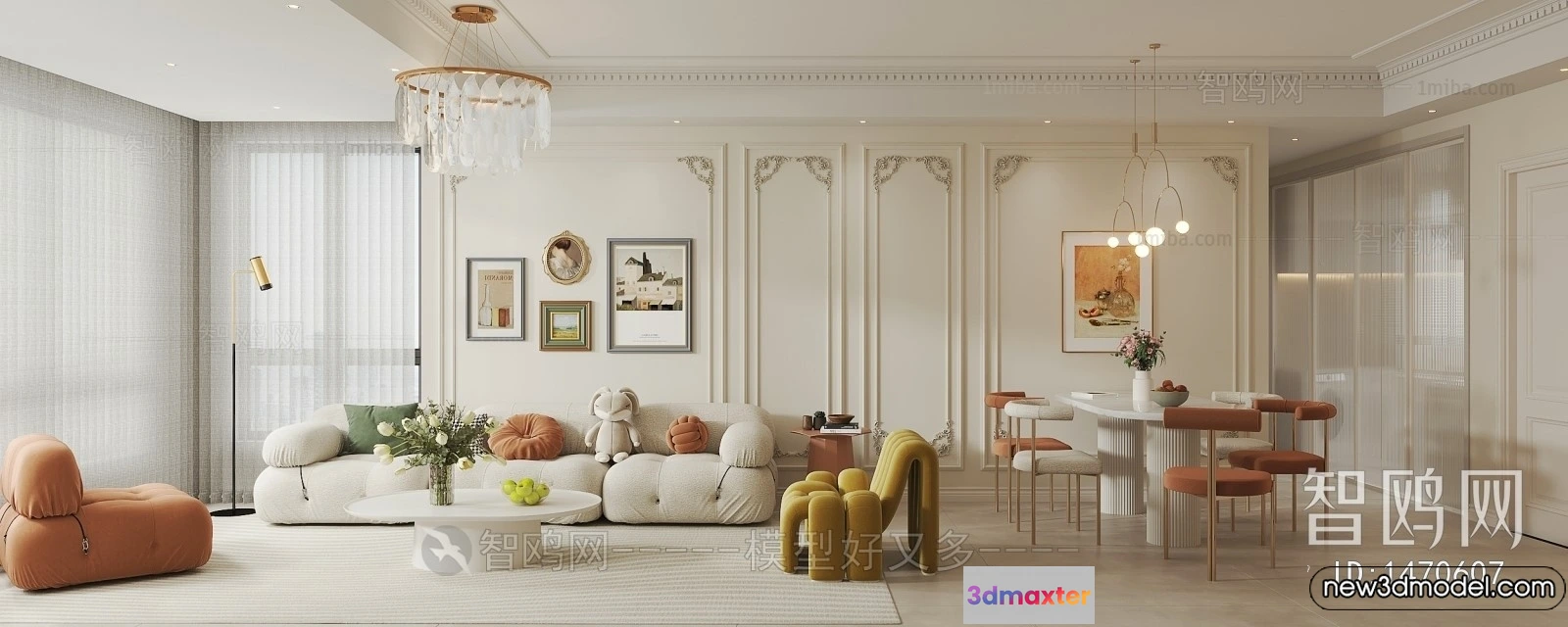 1383973 - Living Room - 3D Models - 3D Interior Scenes - Modern Style - 312 3D Max