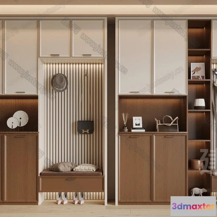 1384247 - Shoe Cabinet and Racks - 3D Models for Interior - 017 3D Max