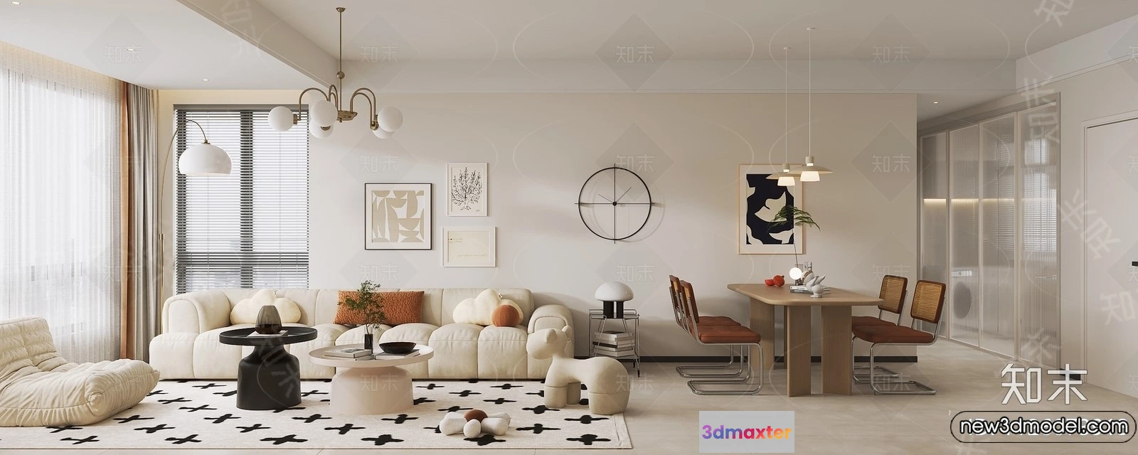 1384291 - Living Room - 3D Models - 3D Interior Scenes - Modern Style - 317 3D Max