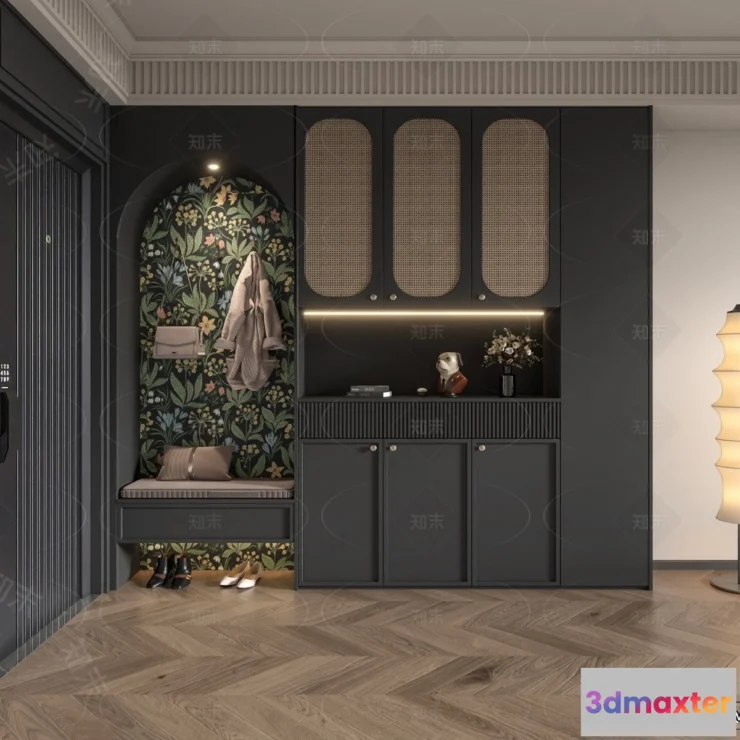 1384309 - Shoe Cabinet and Racks - 3D Models for Interior - 018 3D Max