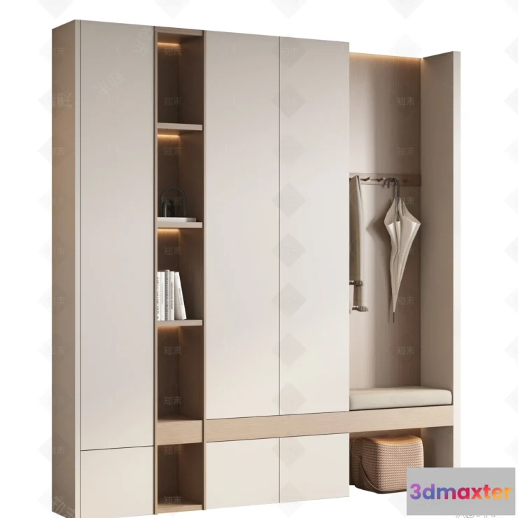1384385 - Shoe Cabinet and Racks - 3D Models for Interior - 019 3D Max