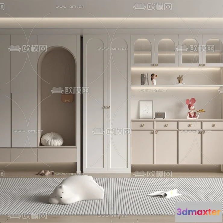 1384454 - Shoe Cabinet and Racks - 3D Models for Interior - 020 3D Max