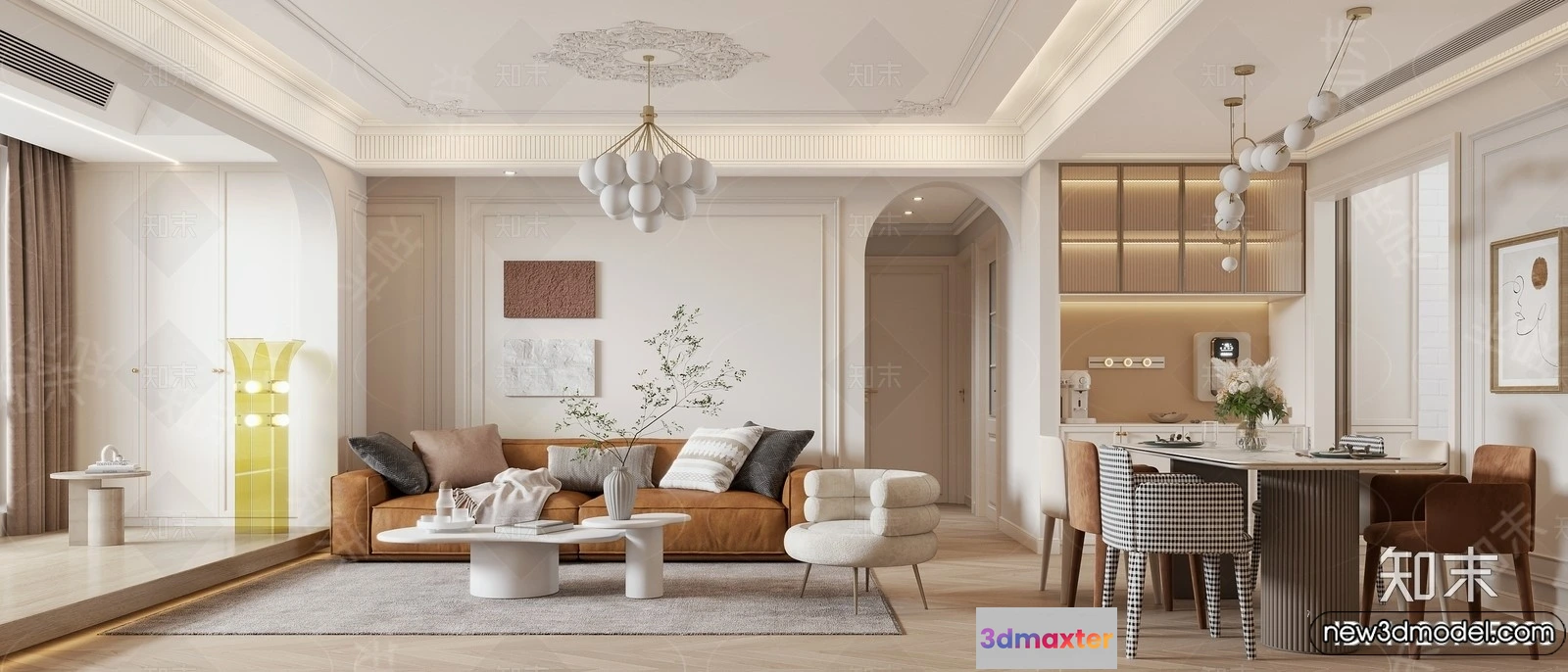 1384874 - Living Room - 3D Models - 3D Interior Scenes - Modern Style - 326 3D Max