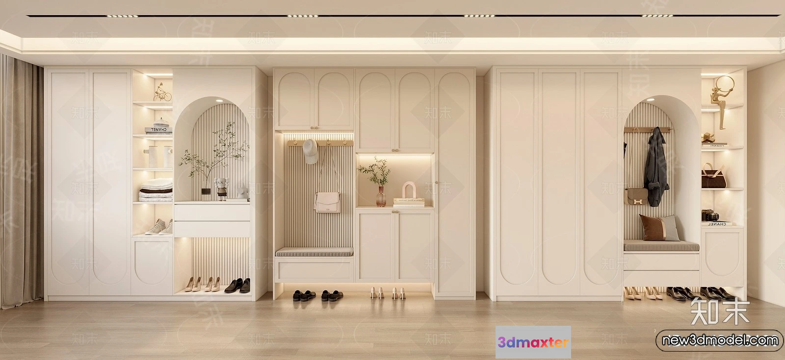 1385478 - Shoe Cabinet and Racks - 3D Models for Interior - 036 3D Max