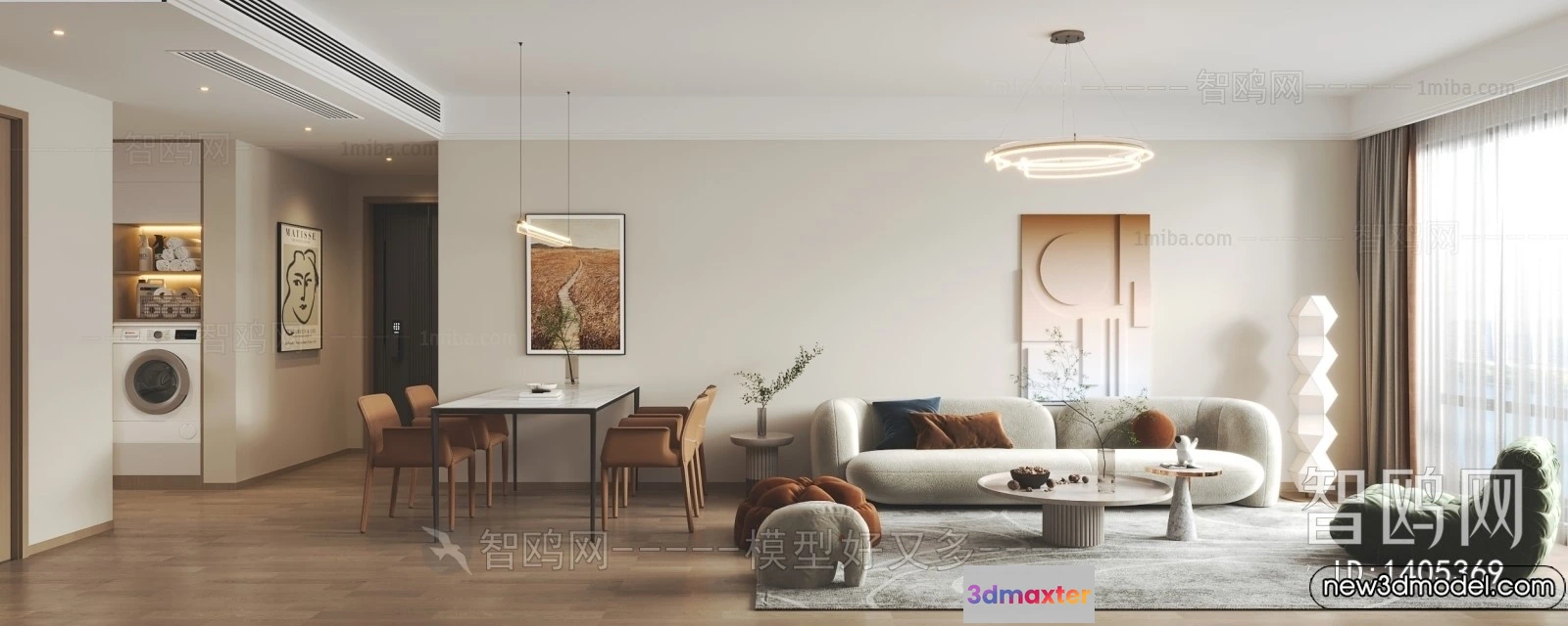 1386025 - Living Room - 3D Models - 3D Interior Scenes - Modern Style - 344 3D Max