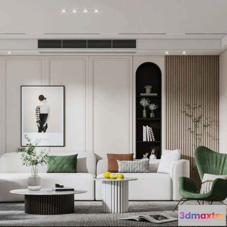 1386033 - Living Room - Modern Style 3D Scenes - Interior Design - 005 3D Max