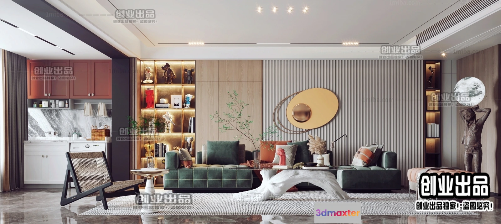 1386109 - Living Room - Modern Style Interior 3D Scenes - 020 3D Max