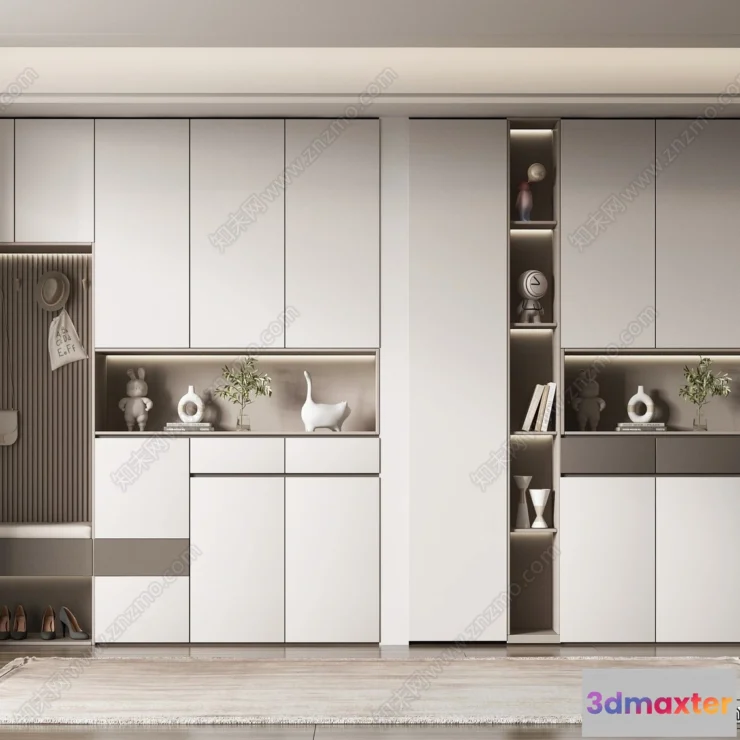 1386297 - Shoe Cabinet and Racks - 3D Models for Interior - 049 3D Max