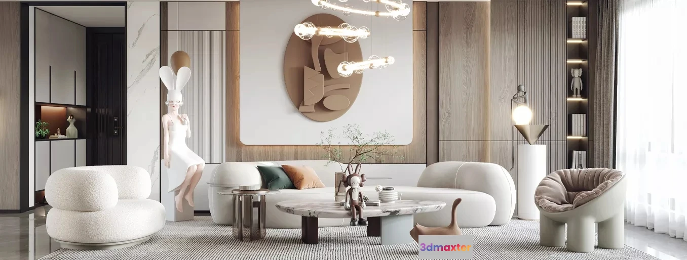 1386422 - Living Room - Modern Style 3D Scenes - Interior Design - 011 3D Max