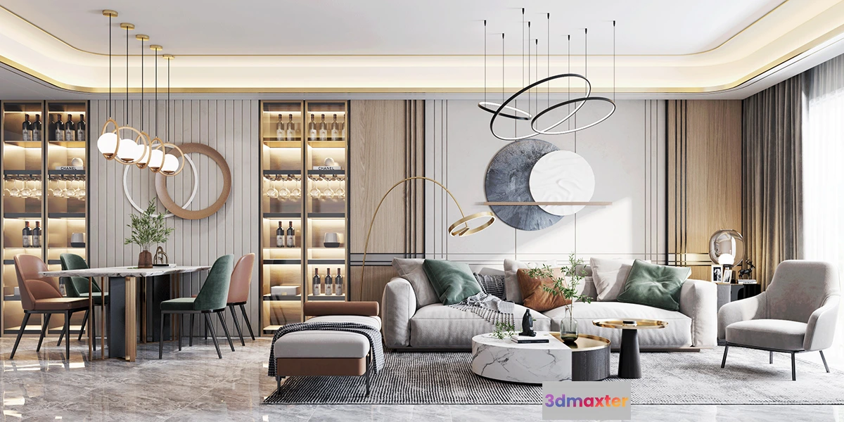 1387484 - Living Room - Modern Style 3D Scenes - Interior Design - 027 3D Max