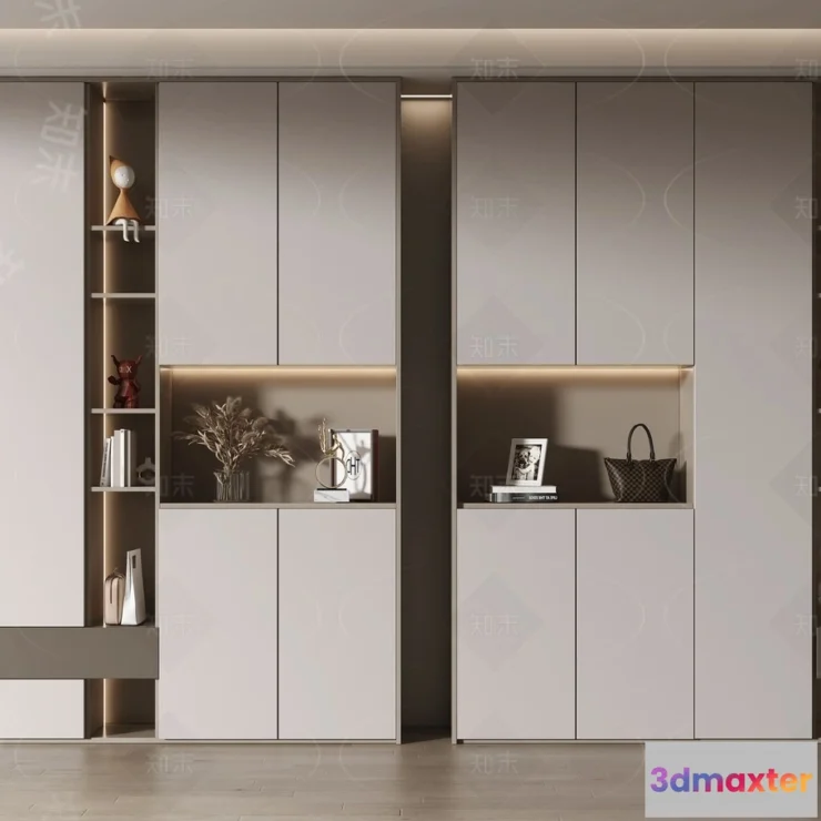 1387766 - Shoe Cabinet and Racks - 3D Models for Interior - 071 3D Max